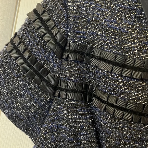 RAOUL navy tweed dress size 4 - Picture 4 of 6